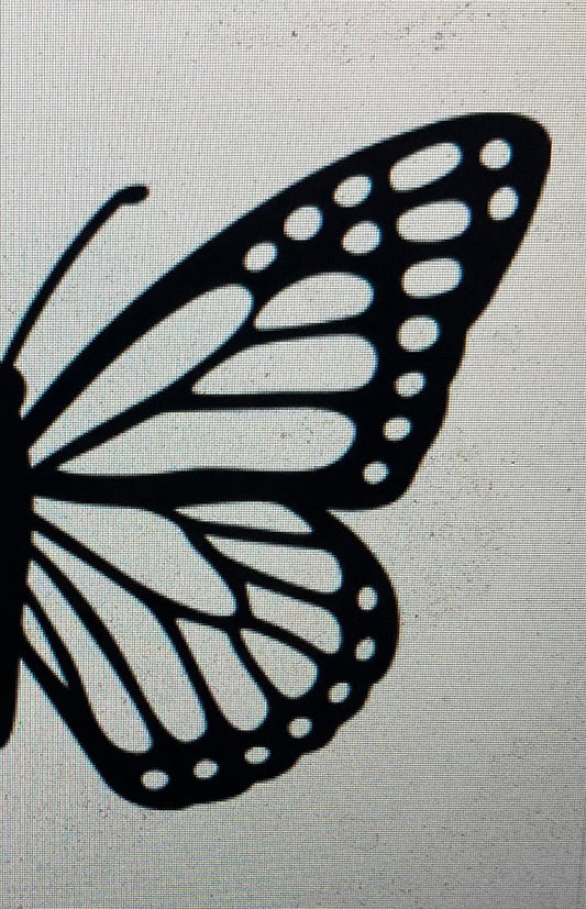 a black and white picture of a butterfly