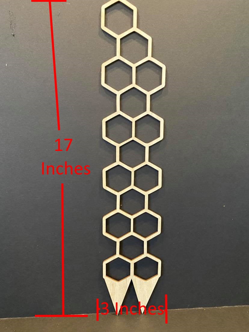 17'' Skinny | Plant Trellis | FAST SHIPPING | Honeycomb Houseplant Trellis | Indoor Garden Trellis | Plant Lover Gift | Insured Shipping