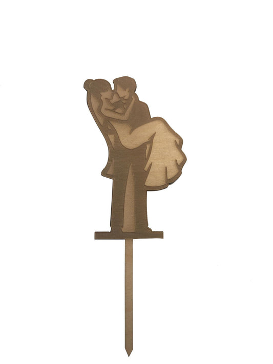 Holding Kiss Wedding Cake Topper