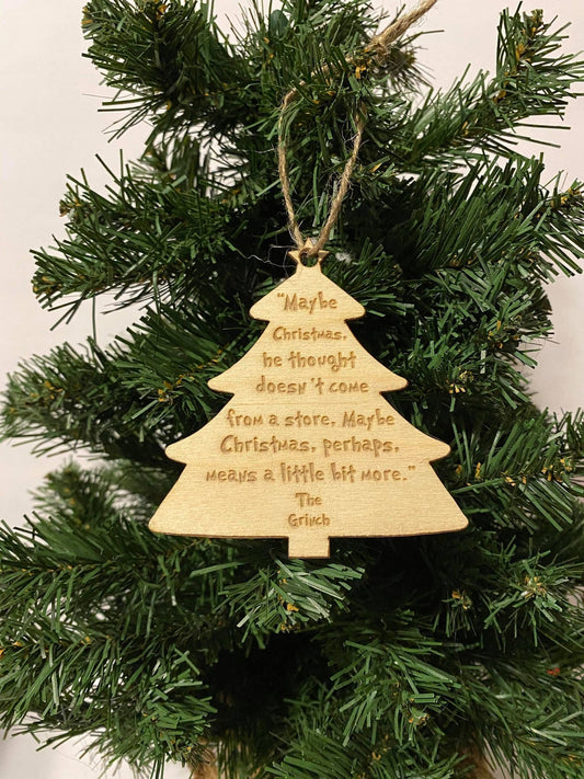 Maybe Christmas Doesn't come from a store Tree Christmas Ornament | Personalized Gift | Ships Fast