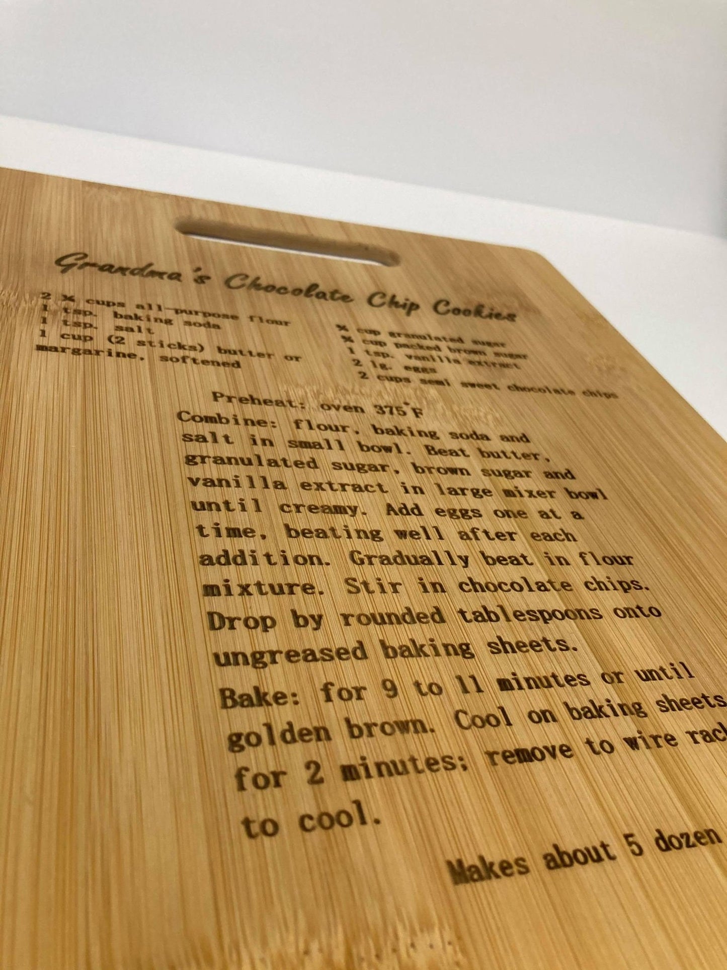 Custom Made Cutting board l Handwritten Recipe l Cutting Board l Bamboo l Ships Fast