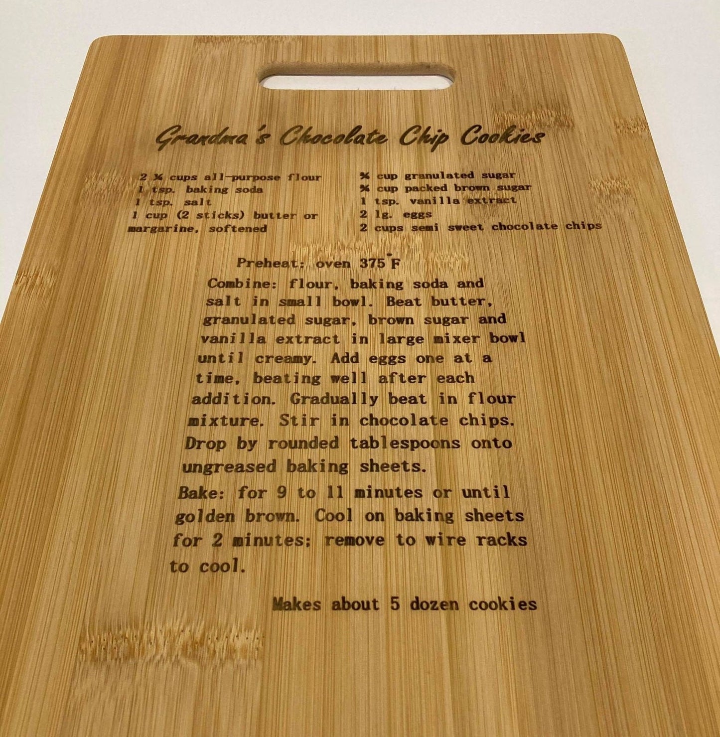 Custom Made Cutting board l Handwritten Recipe l Cutting Board l Bamboo l Ships Fast