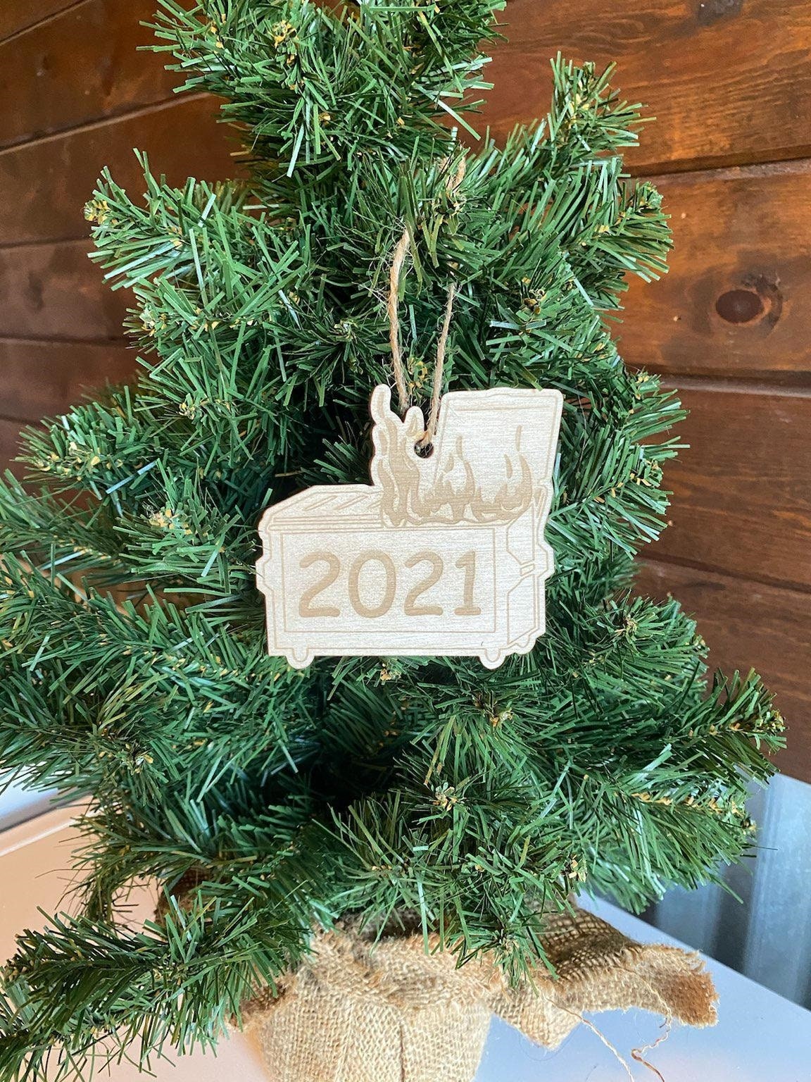 2022 Dumpster Fire Christmas Ornament | Personalized Gift | Ships Fast