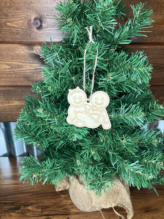 Ginger Breadman Sitting F*cking Christmas Ornament | Personalized Gift | Ships Fast