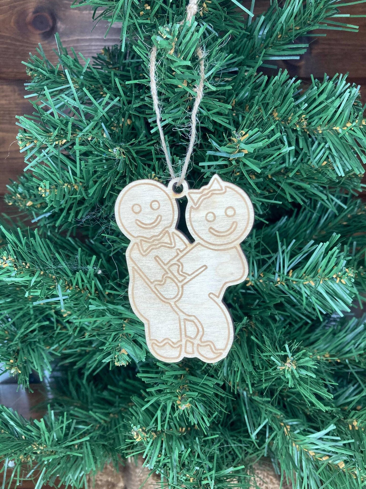 Ginger Breadman From Behind Christmas Ornament | Personalized Gift | Ships Fast
