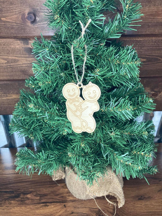 Ginger Breadman From Behind Christmas Ornament | Personalized Gift | Ships Fast