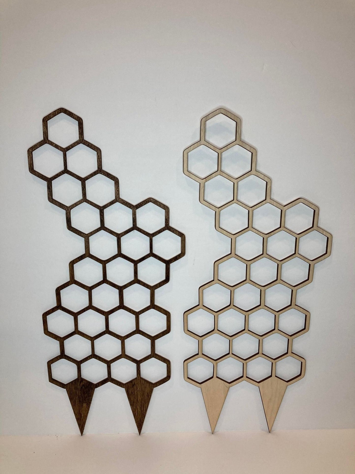17'' 7'' 10'' | Plant Trellis | Stain Finish | Clearcoat Honeycomb | Houseplant Trellis | Indoor Garden Trellis | Insured Shipping