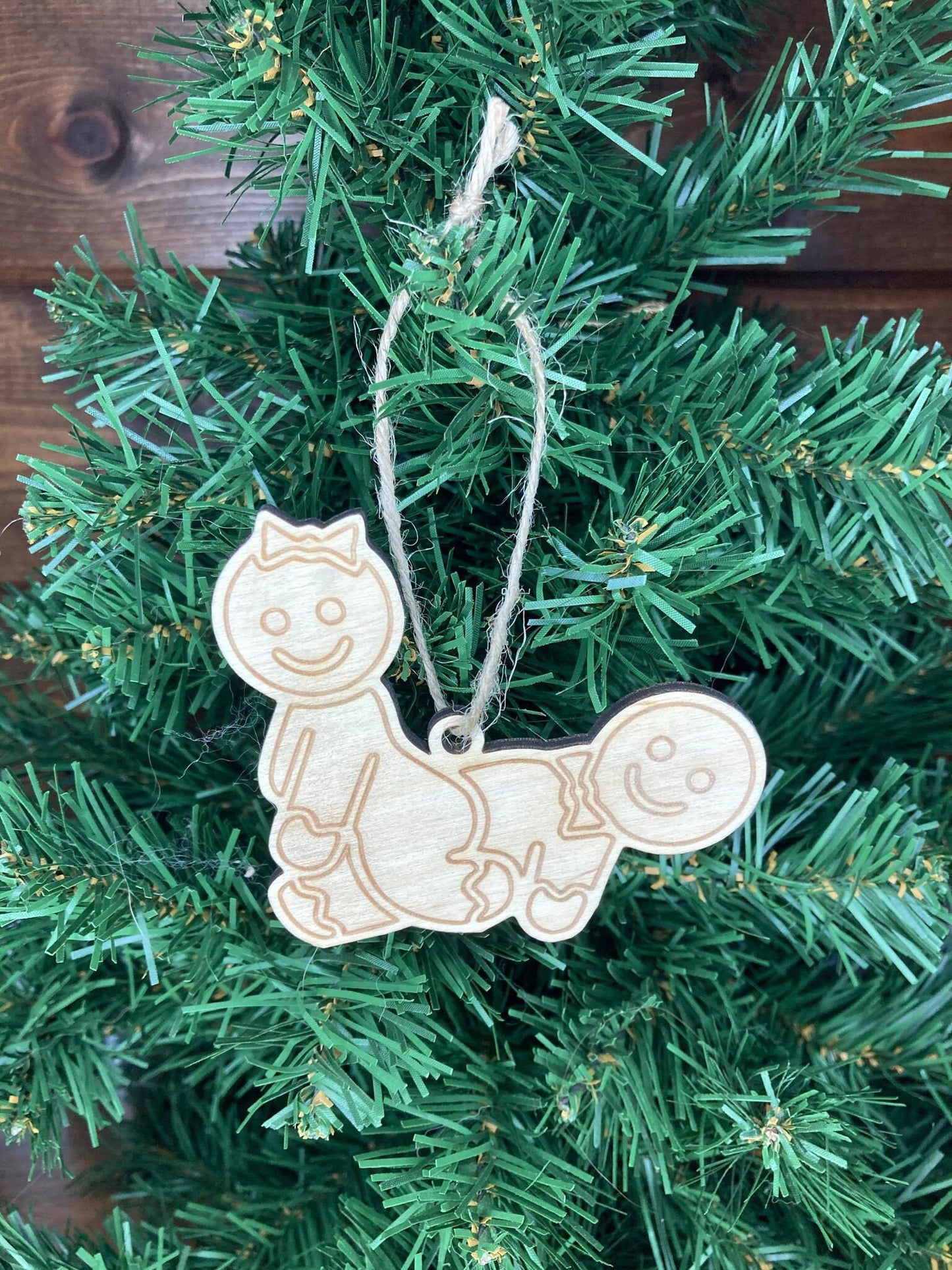 Ginger Breadman Reverse Cowgirl Christmas Ornament | Personalized Gift | Ships Fast