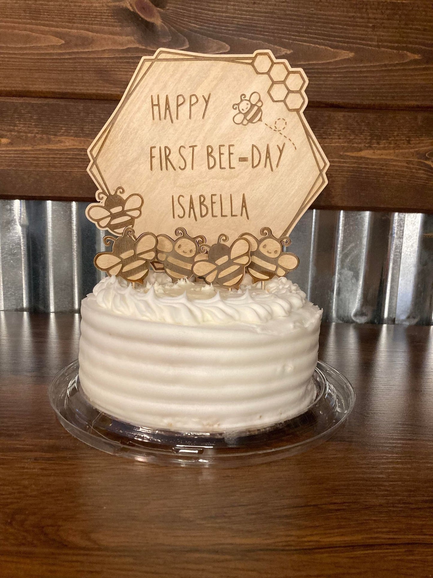 Happy First Bee-Day cake topper With Bee cupcake toppers