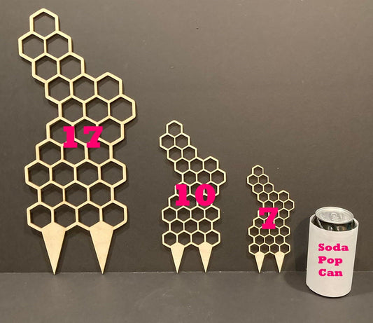 17'' 7'' 10'' | Plant Trellis | Stain Finish | Clearcoat Honeycomb | Houseplant Trellis | Indoor Garden Trellis | Insured Shipping