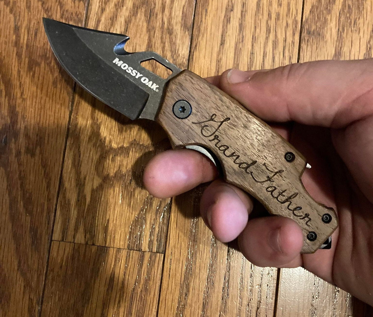 Personalized Wood Engraved Knife l Wedding gift l Fathers Day l Nine different font choices
