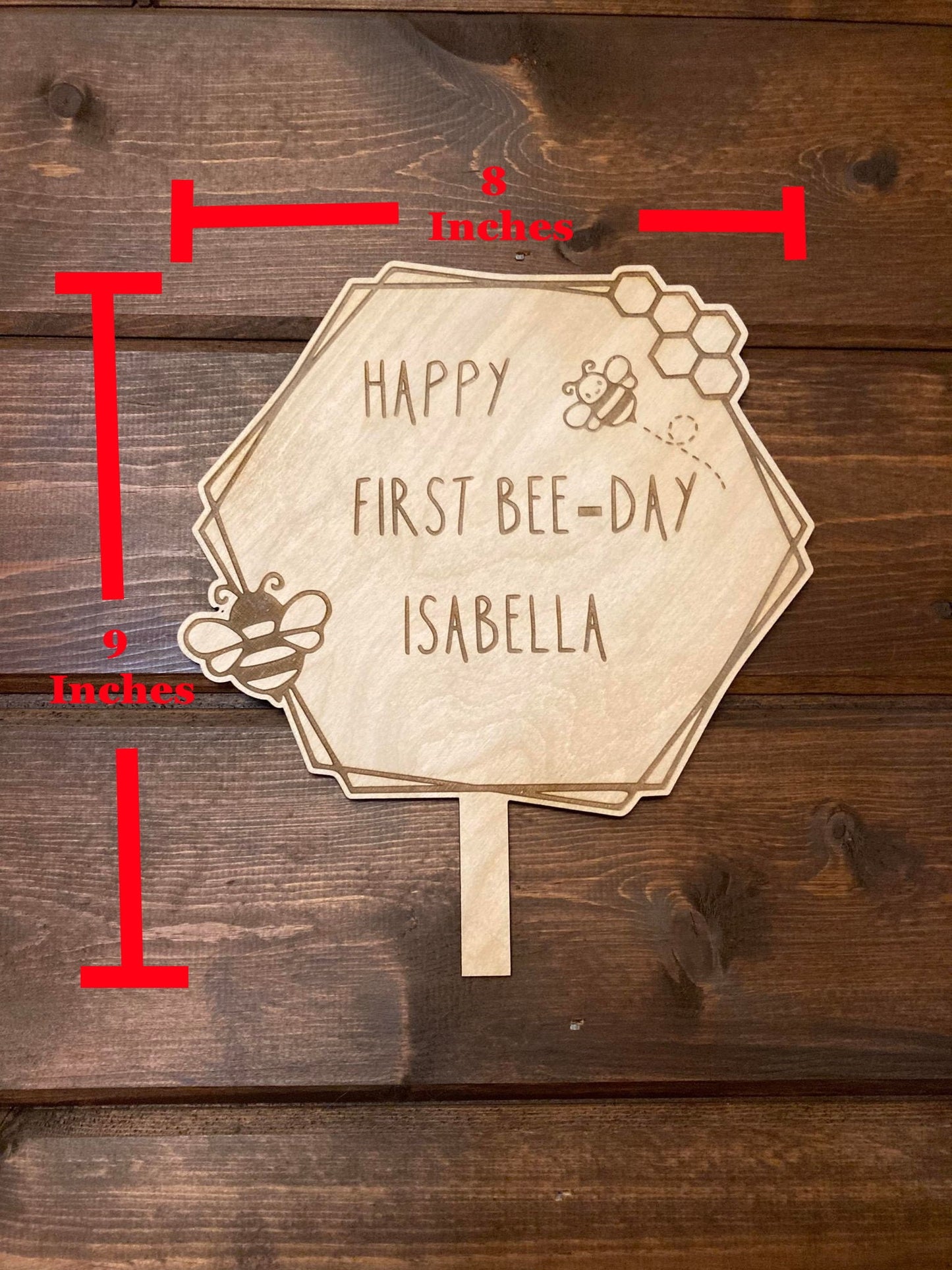 Happy First Bee-Day cake topper With Bee cupcake toppers