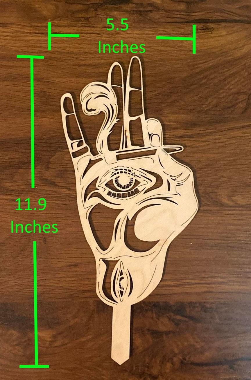 Smoking Hand Eye | Plant Trellis | Houseplant Trellis | Indoor Garden Trellis | Insured Shipping