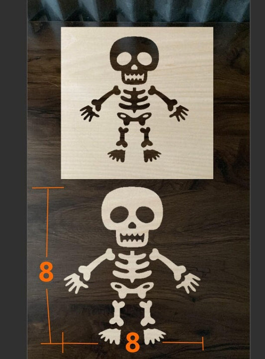 Bleach Stencil Halloween Skeleton Stencil You Pick the Size!