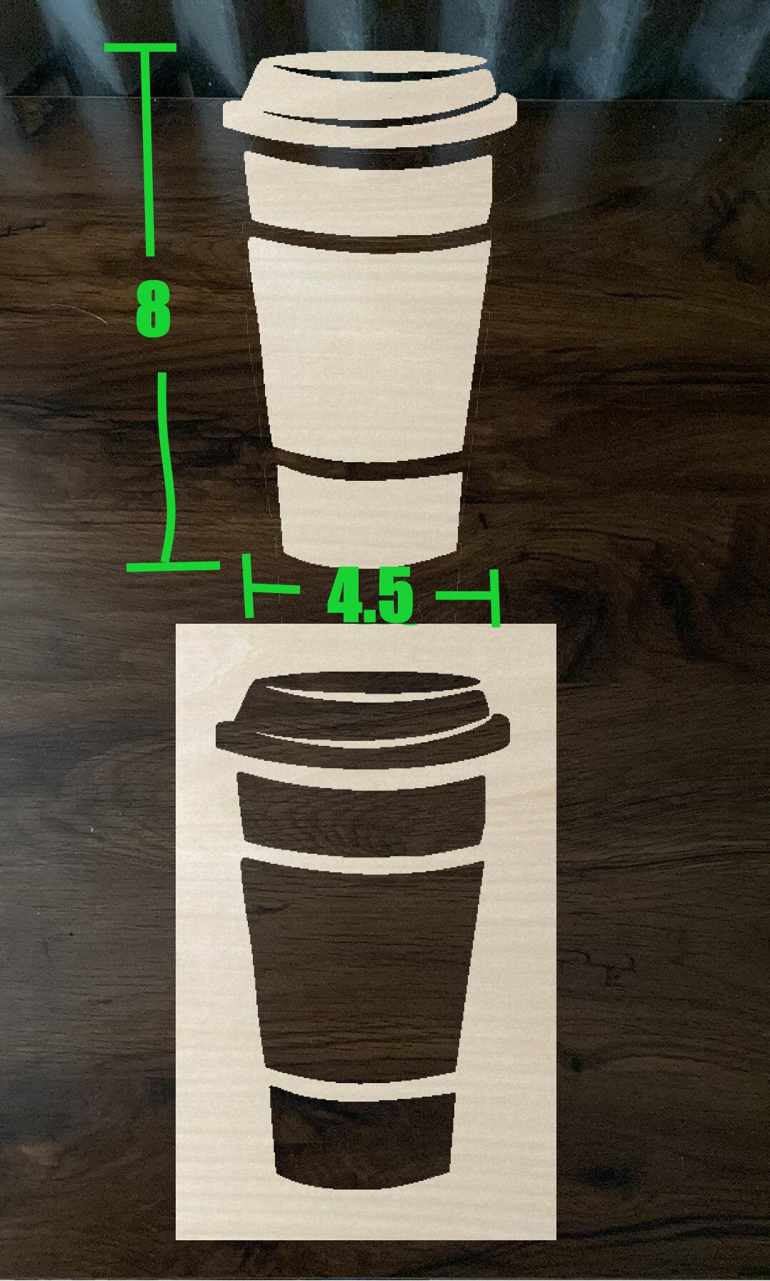 Bleach Stencil Coffee Cup Stencil