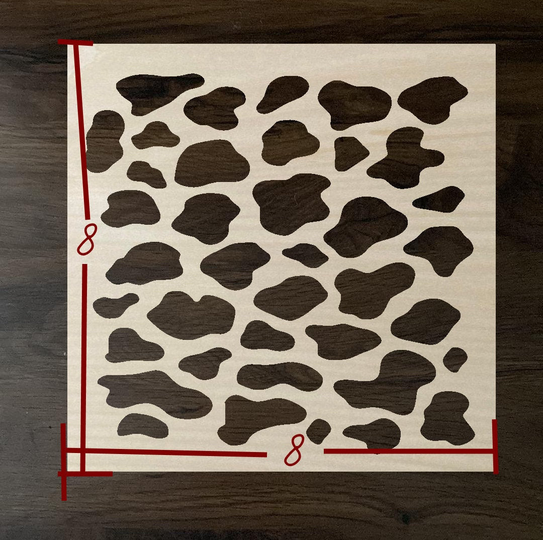 Bleach Stencil CowPrint Stencil
