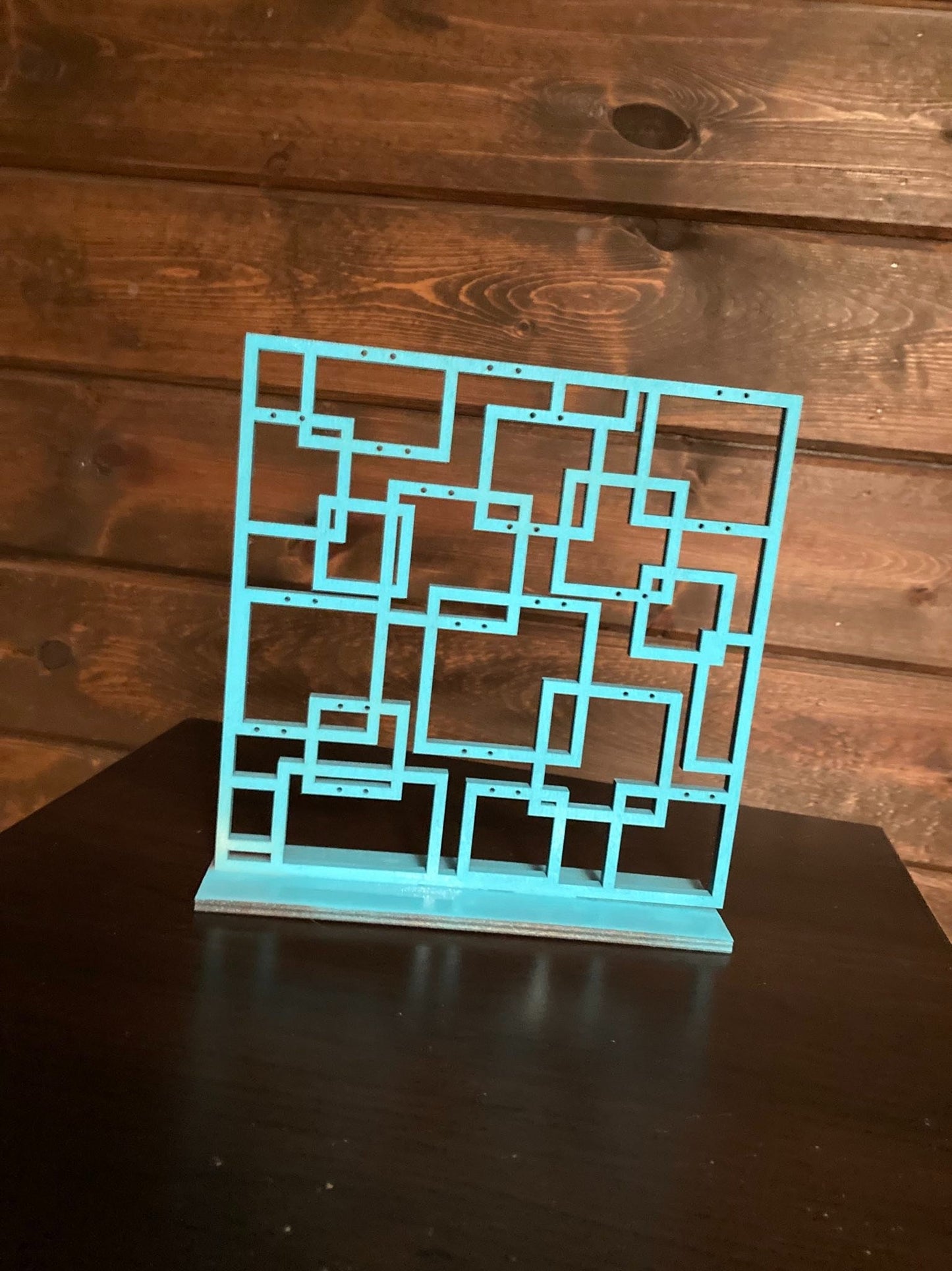 Geometric Square Earring Display | Wood earring Holder Stand | Custom Color | Modern Earring Display