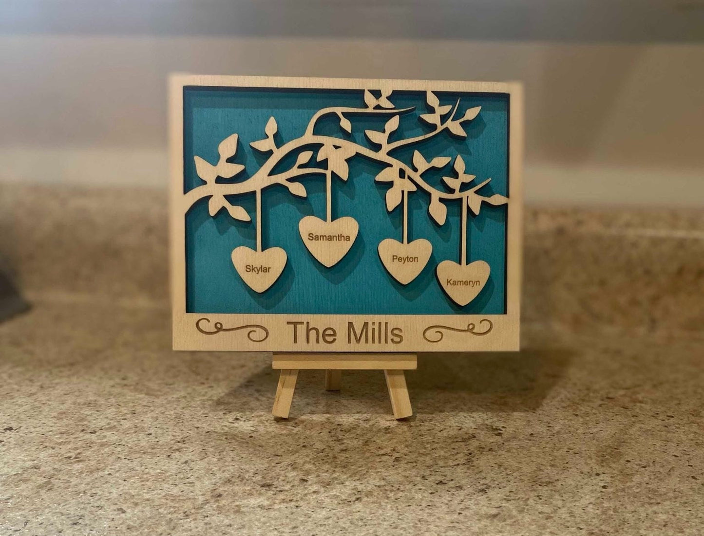 Wood Family Tree Sign l Family Gift l Custom Made To Order Family Tree l Wall Decoration l Personalized Family Tree Gift