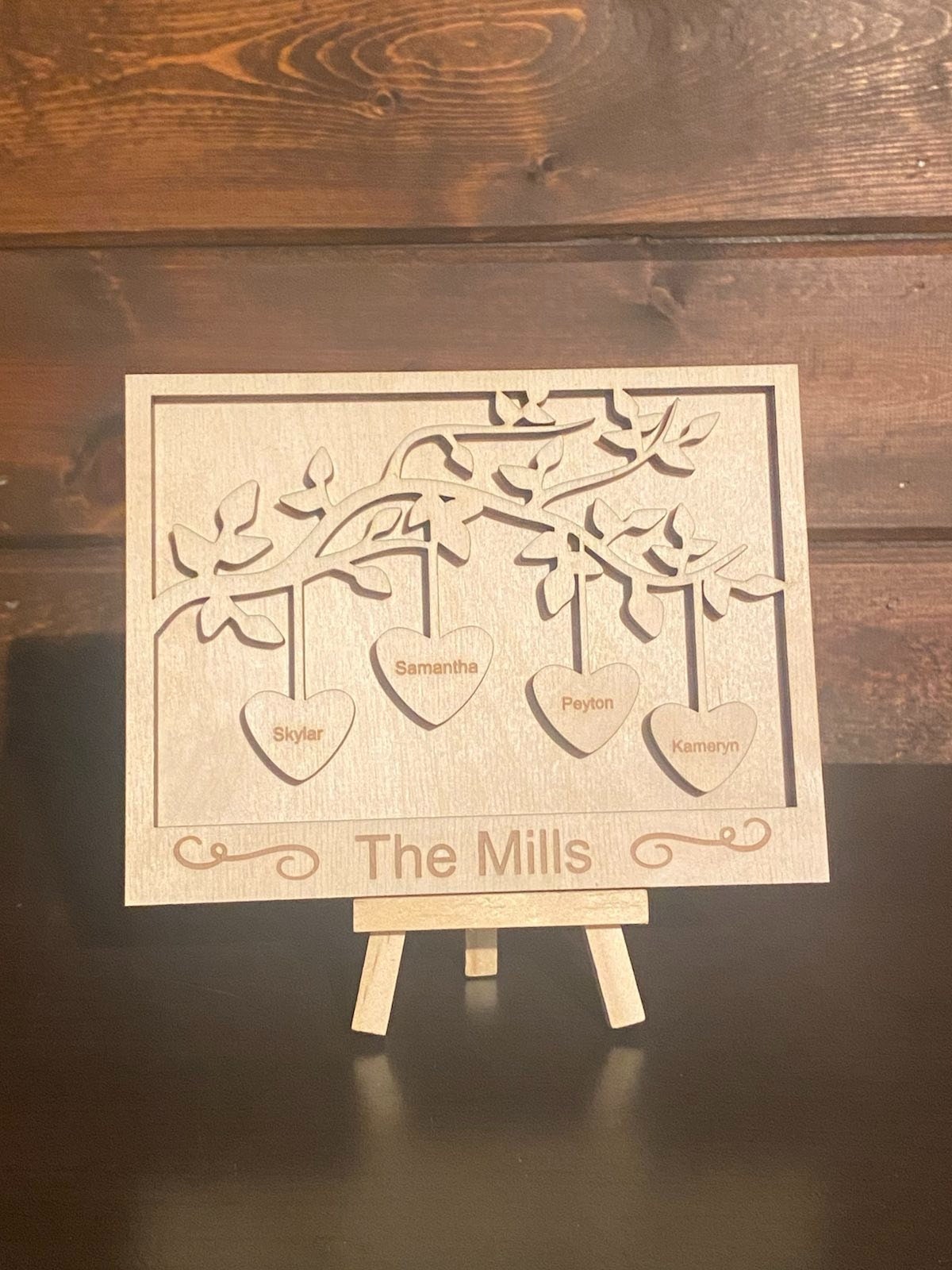 Wood Family Tree Sign l Family Gift l Custom Made To Order Family Tree l Wall Decoration l Personalized Family Tree Gift