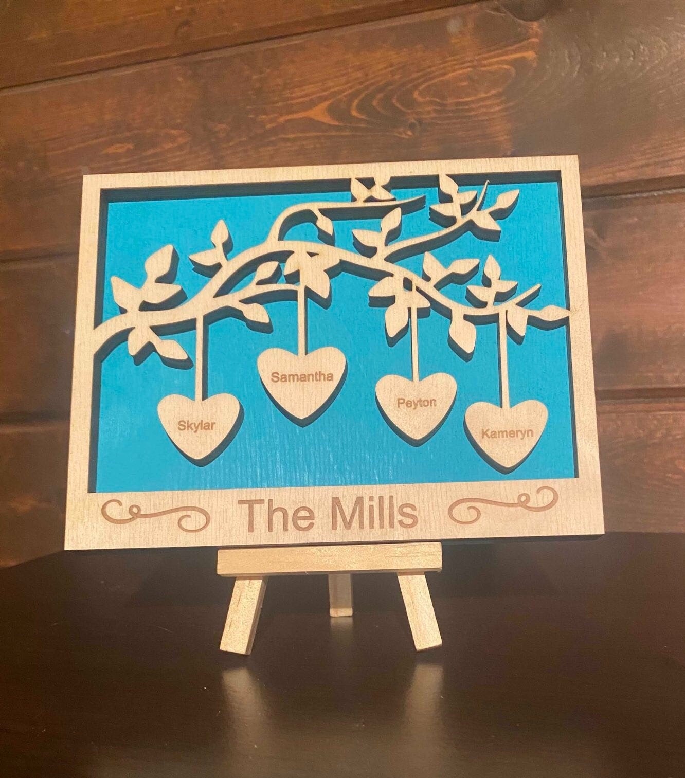 Wood Family Tree Sign l Family Gift l Custom Made To Order Family Tree l Wall Decoration l Personalized Family Tree Gift