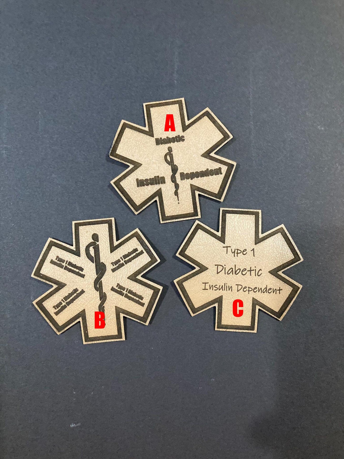 Diabetic Type 1 Medical Alert - Insulin Dependent - Patch Custom - Made to Order - Insulin Pen - Insulin Pump - Glucose Monitor Patch