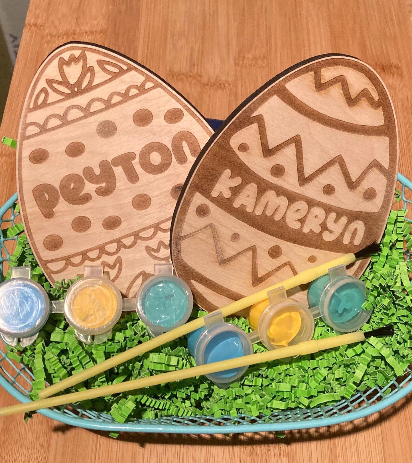 Easter Hand Painting Craft Easter Gift Idea Personalized Egg Painting DYI Basket Stuffer