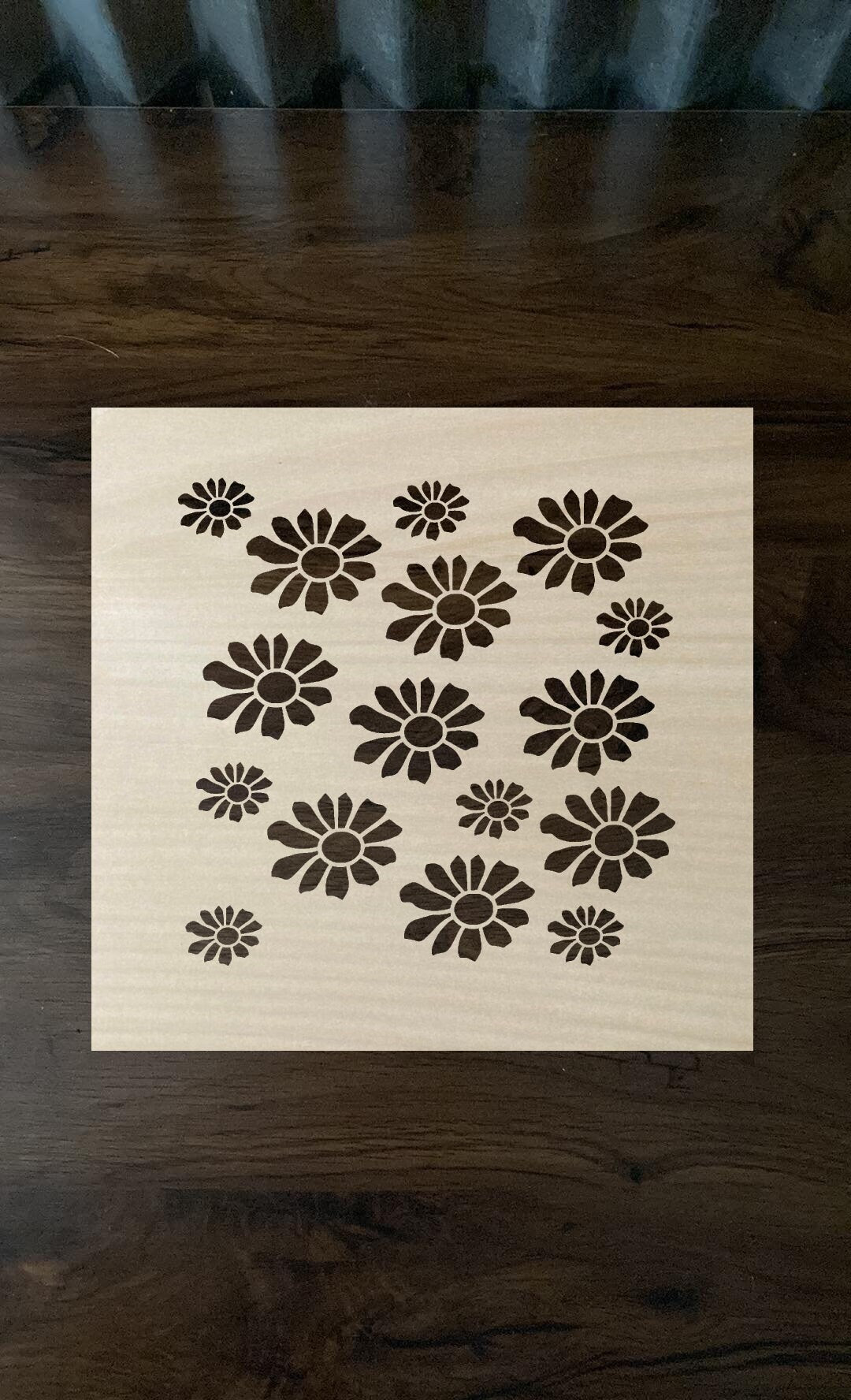 Sunflower Print Stencil Template Bleach shirt stencil
