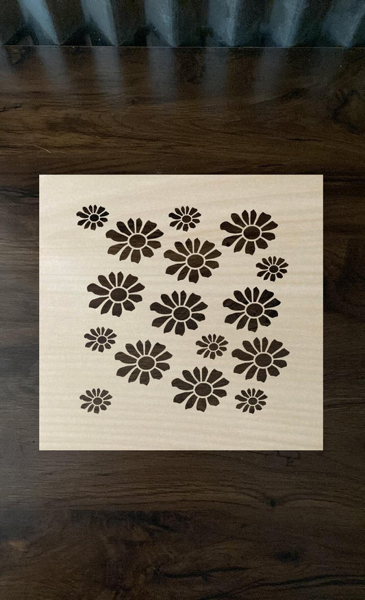 Sunflower Print Stencil Template Bleach shirt stencil