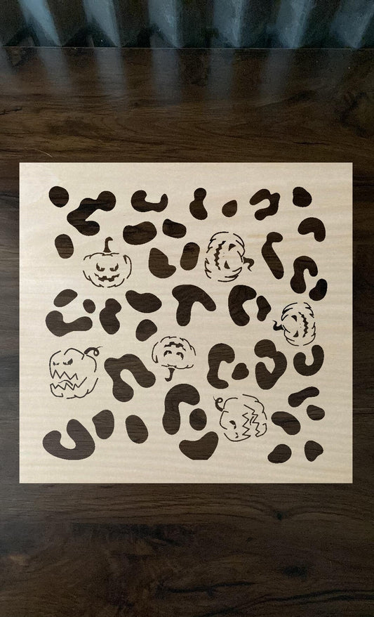 Bleach Stencil Cheetah Halloween Pumpkin Scary Print Stencil