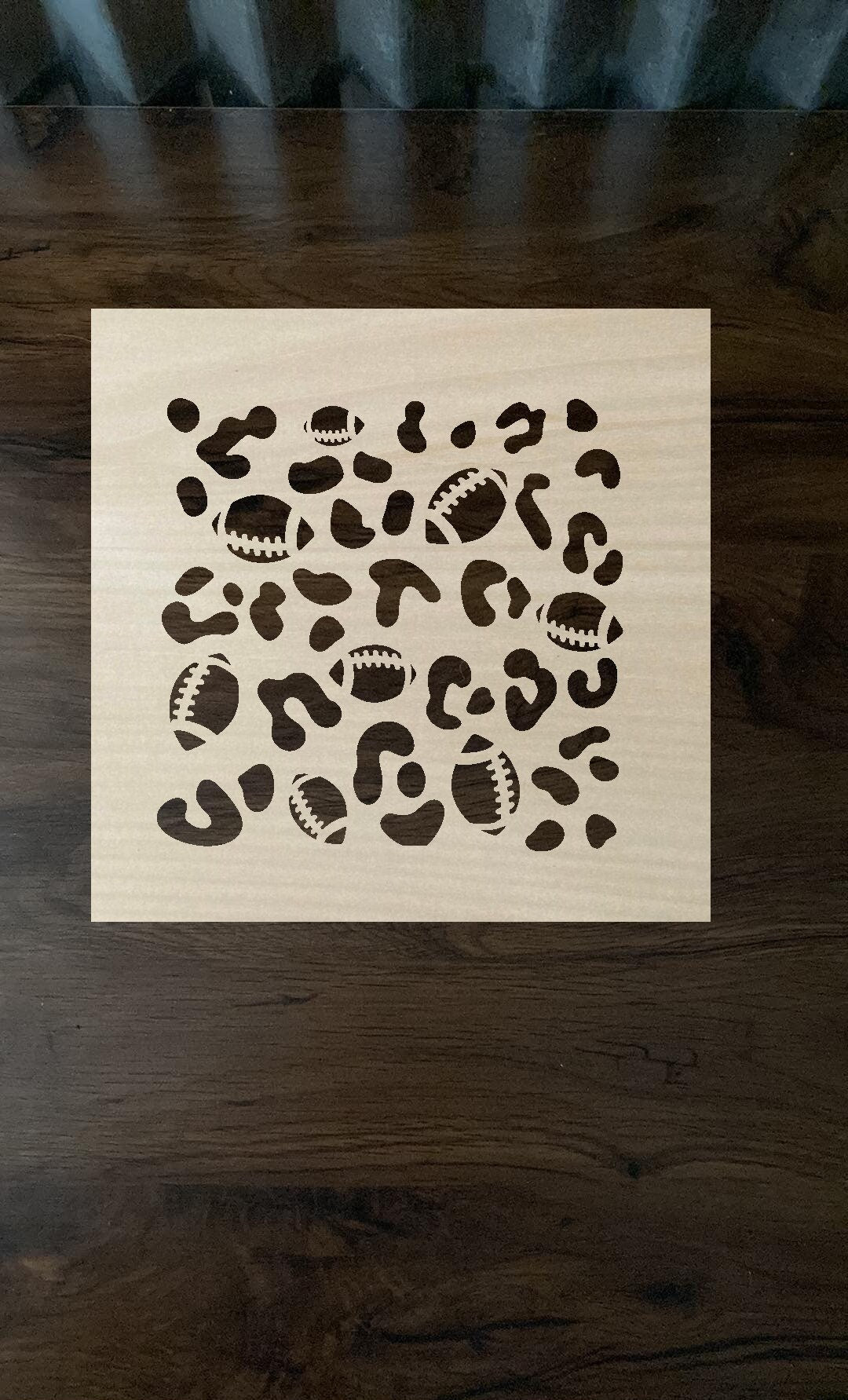 Bleach Stencil Football Print Stencil