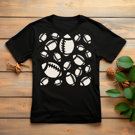 Footballs Print Stencil Template Bleach shirt stencil