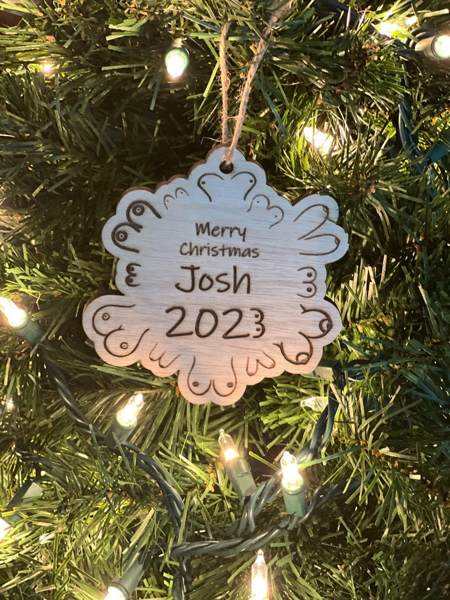 Christmas Boobs l Made to order l Perfect gift for In-Laws, Uncles, Brothers, Anyone ! Naughty Santa