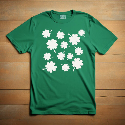 Bleach Stencil St Patrick's Day Four leaf clovers Stencil