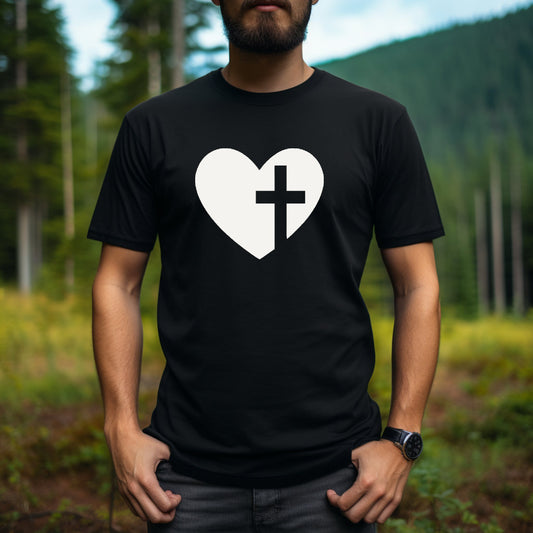 Bleach Stencil Heart cross Stencil