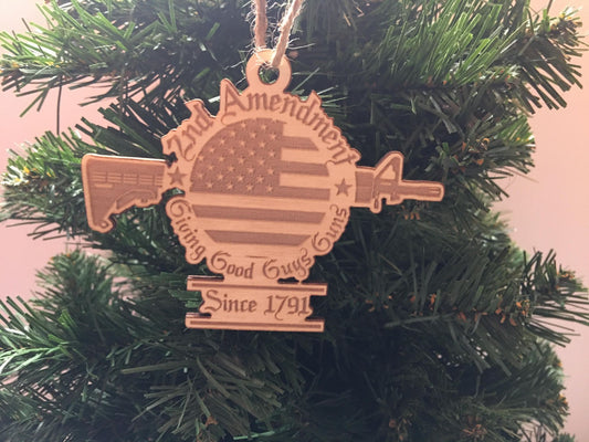 2nd Amendment Christmas Ornament | Personalized Gift | Ships Fast