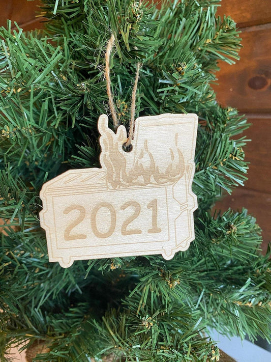 2022 Dumpster Fire Christmas Ornament | Personalized Gift | Ships Fast