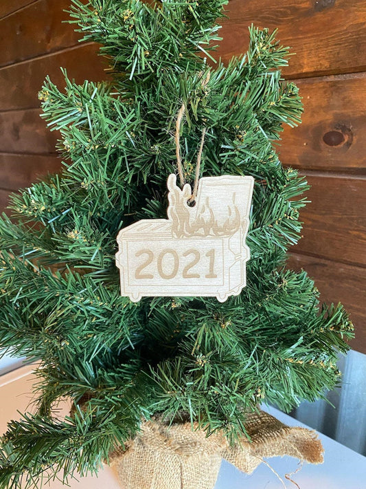 2022 Dumpster Fire Christmas Ornament | Personalized Gift | Ships Fast