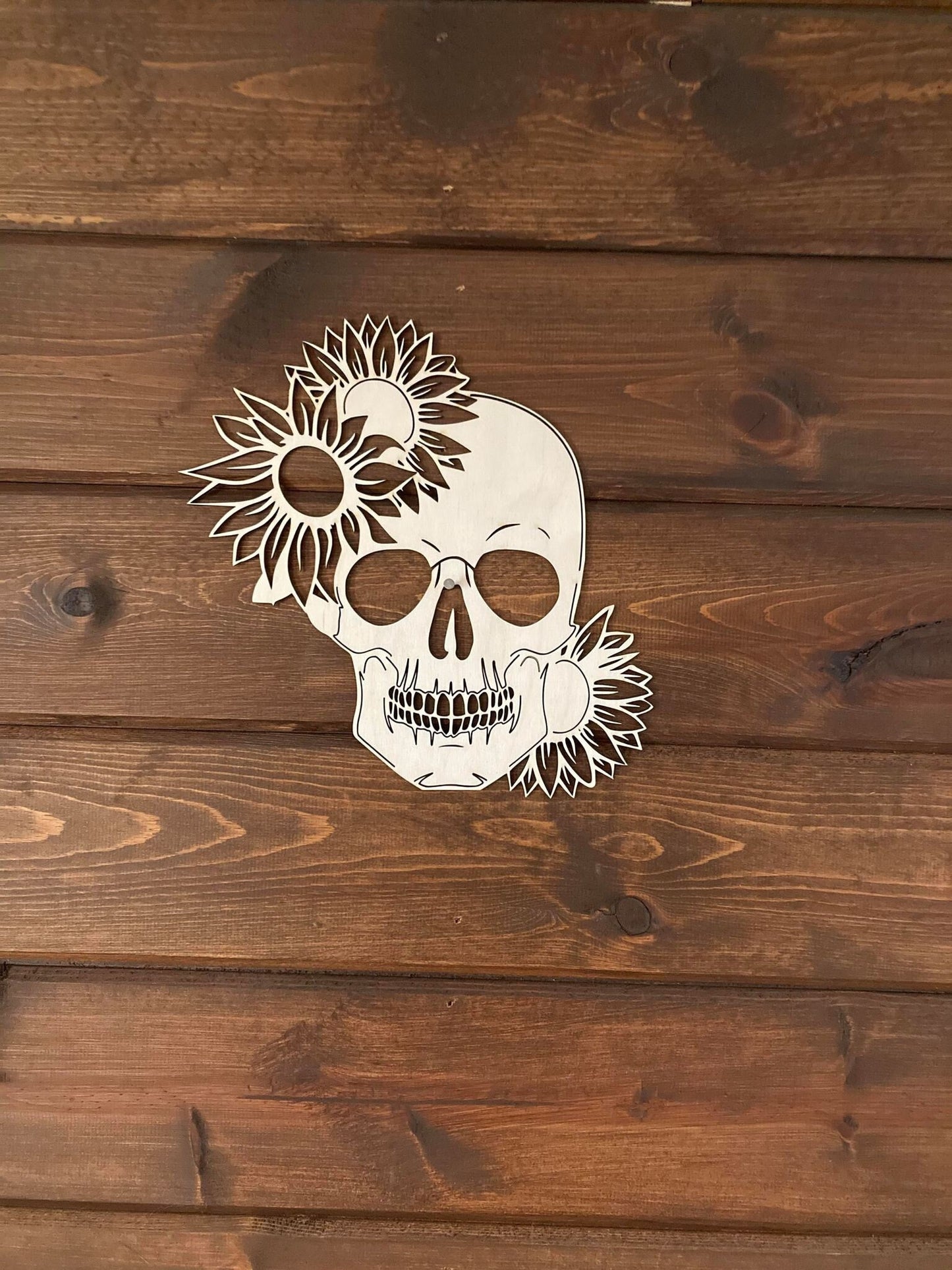 Flower Skull Shirt stencil | Wood Stencil | Halloween Decor | Halloween Wood shapes | Ships Fast