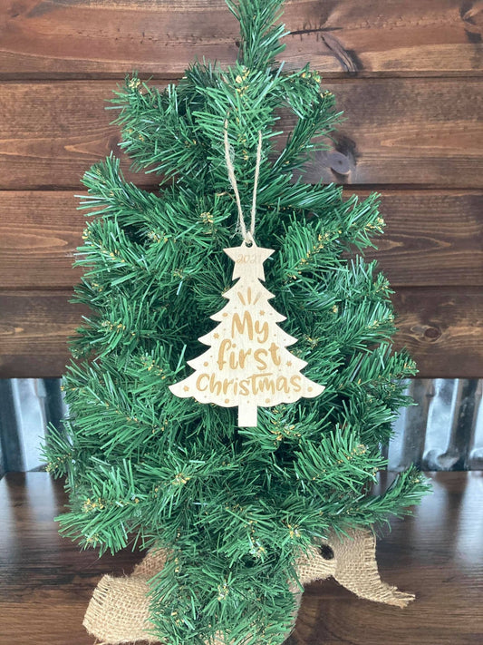 My First Christmas Double Sided 2021 Custom Ornament  | Personalized Gift | Ships Fast