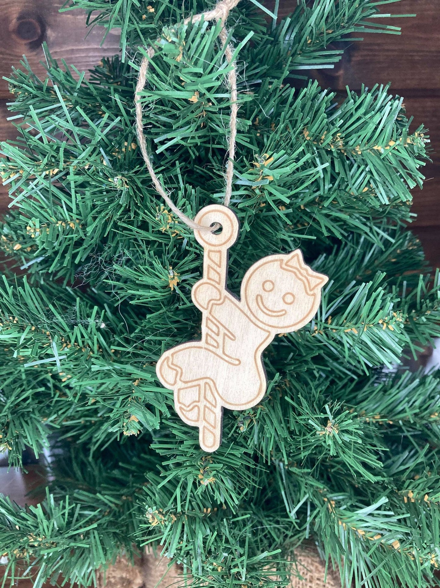 Ginger Breadman Pole Dancing Christmas Ornament | Personalized Gift | Ships Fast