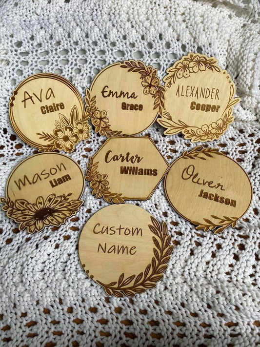 Baby Name Announcement | Baby Name Signs | Baby Announcement | Baby Keepsake | Photo Prop | Baby Shower Gift | You pick your size!