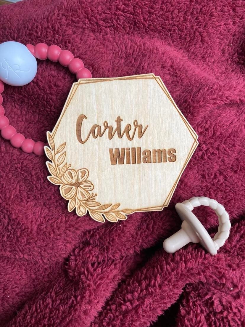 Baby Name Announcement | Baby Name Signs | Baby Announcement | Baby Keepsake | Photo Prop | Baby Shower Gift | You pick your size!