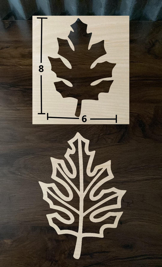 Bleach Stencil Leaf 1 Stencil You Pick the Size!
