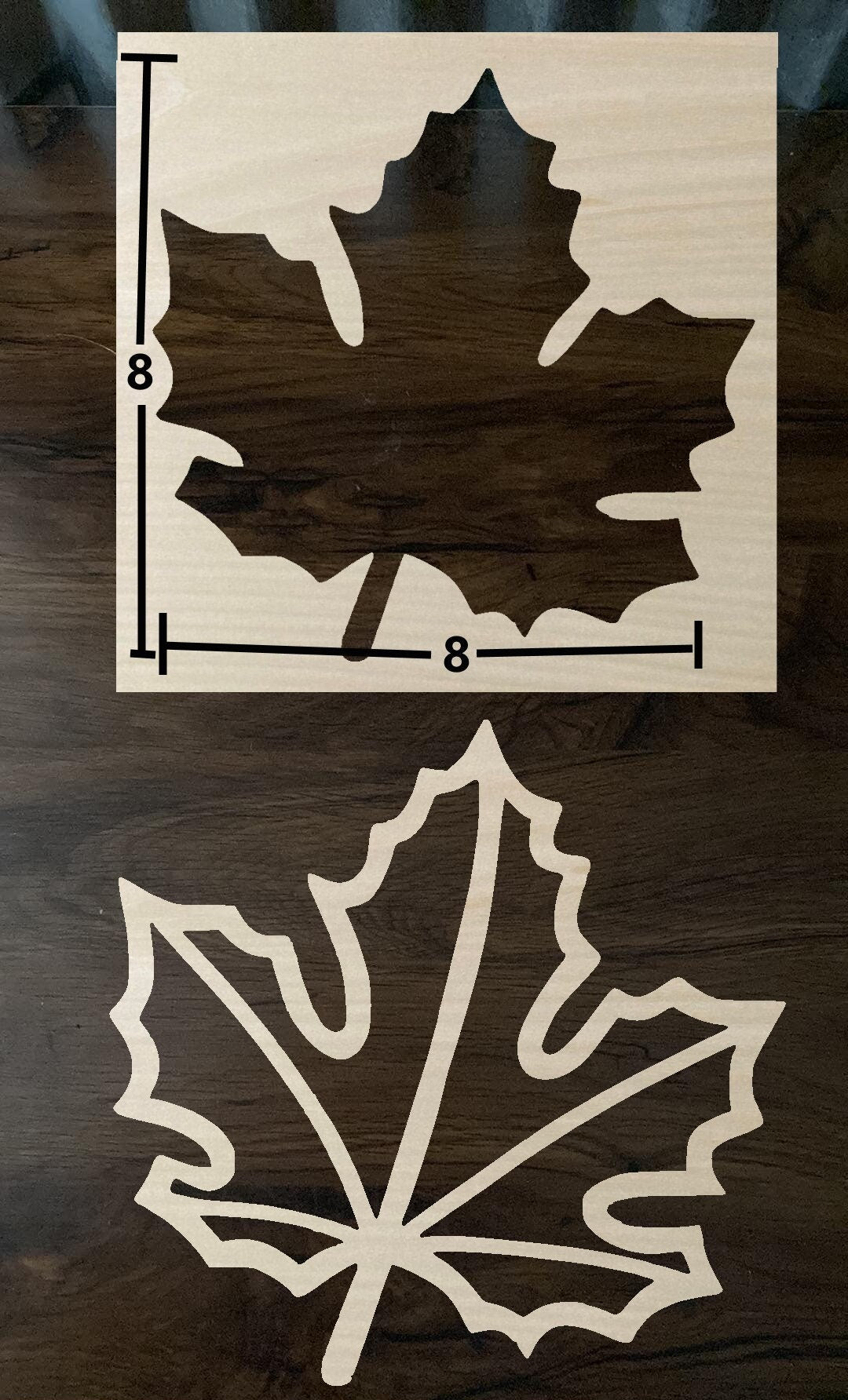 Bleach Stencil Leaf 3 Stencil You Pick the Size!