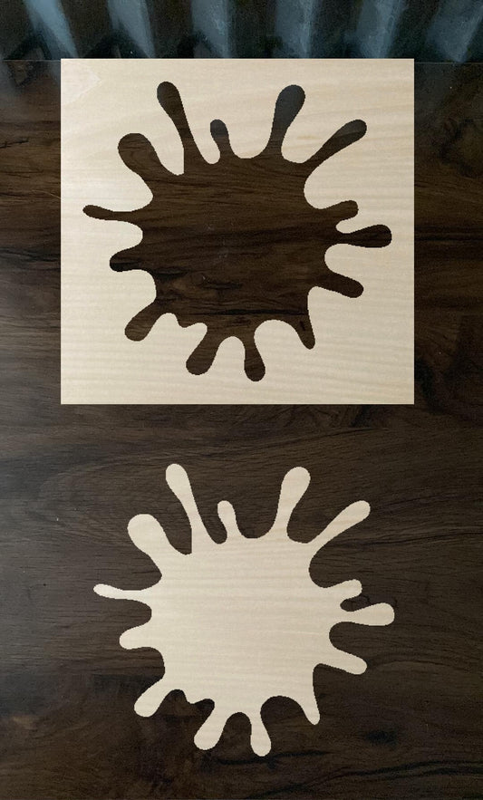 Bleach Stencil Splat Mark Stencil