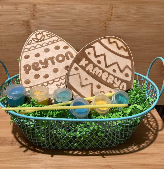 Easter Hand Painting Craft  Easter Gift Idea Personalized Egg Painting DYI Basket Stuffer