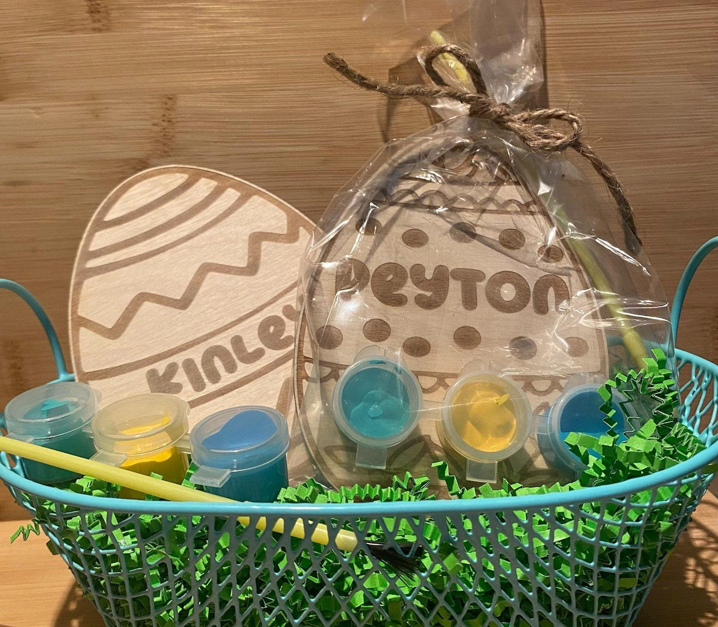 Easter Hand Painting Craft  Easter Gift Idea Personalized Egg Painting DYI Basket Stuffer