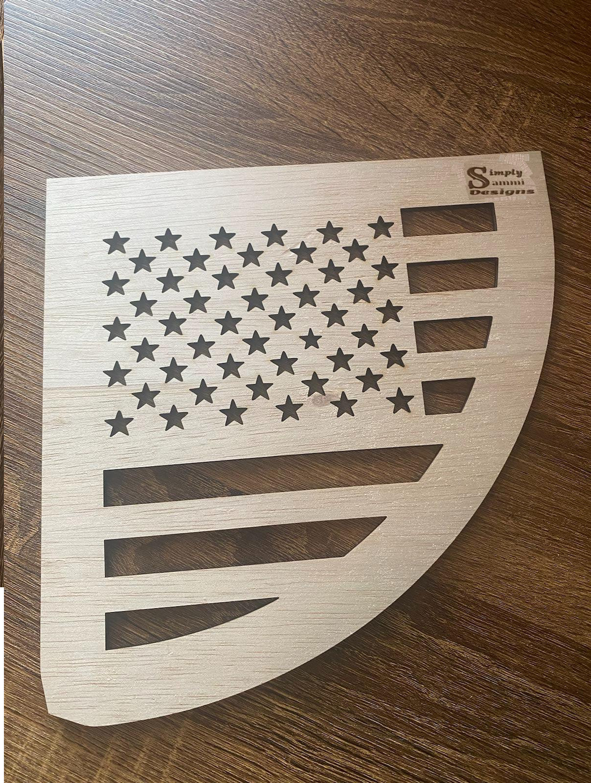 American Flag shoulder Bleach Stencil