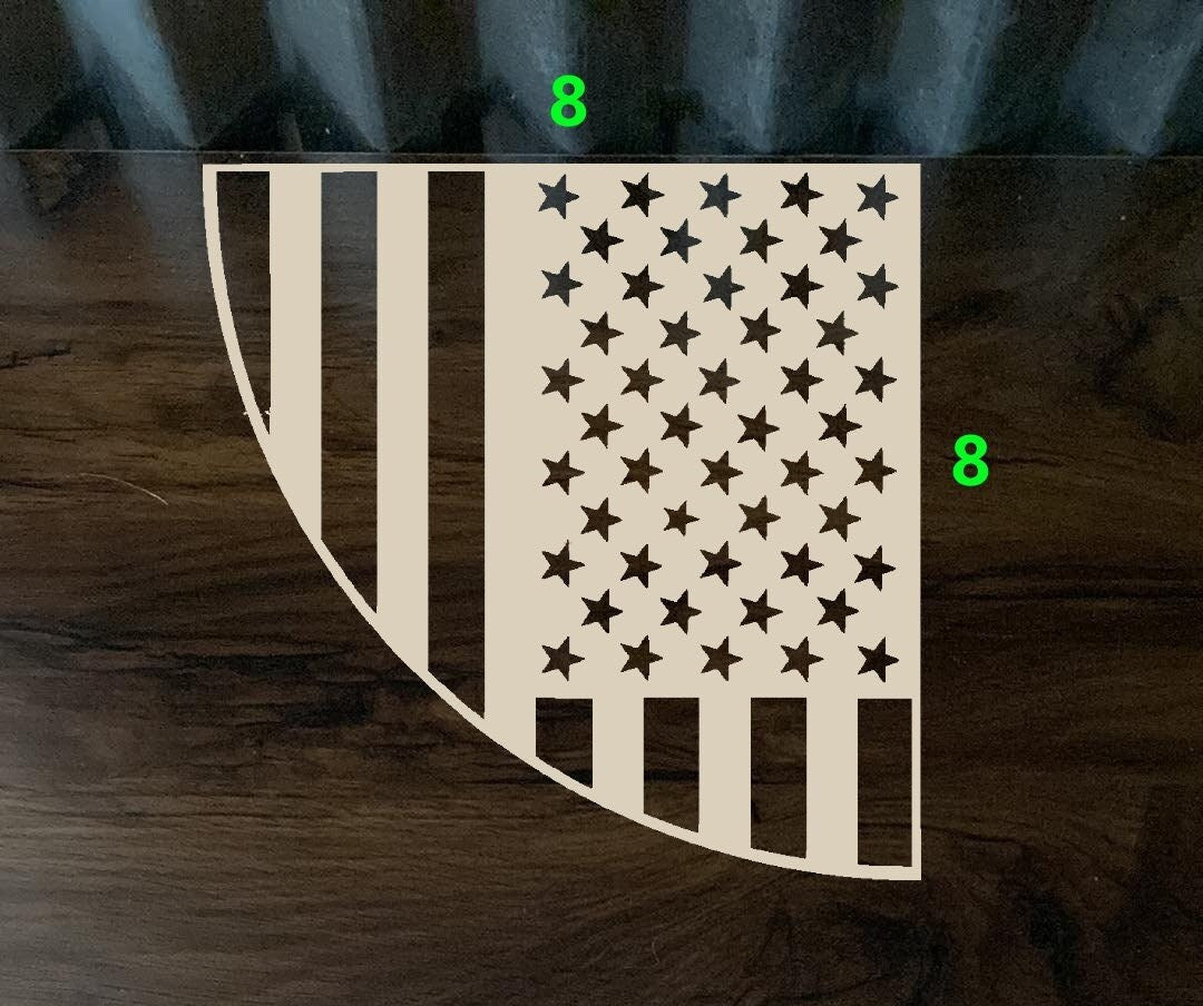 American Flag shoulder Bleach Stencil