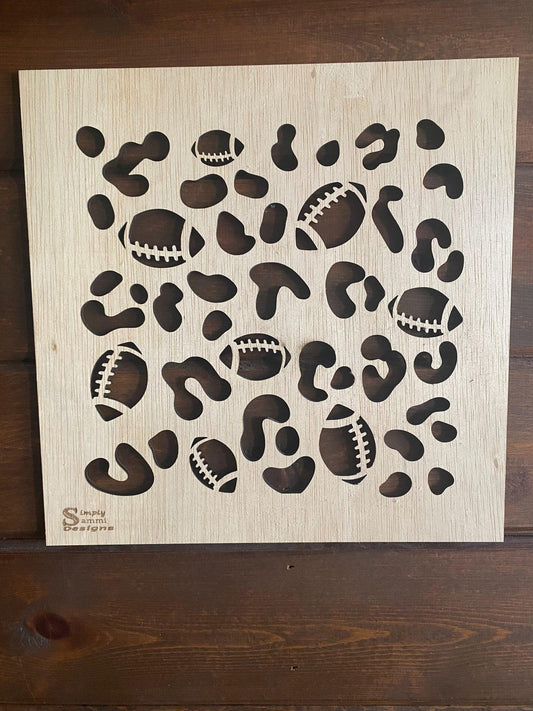 Bleach Stencil Football Print  Stencil